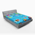 thumbnail image 1 of Ambesonne Saying Fitted Sheet, Patchwork Style and Words, Queen Size, Multicolor, 1 of 2