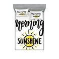 thumbnail image 1 of Ambesonne Saying Fitted Sheet & Pillow Sham Set, Doodle Morning Sunshine Text, Queen, Yellow Black White, 1 of 2