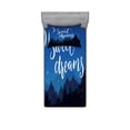 thumbnail image 1 of Ambesonne Saying Fitted Sheet & Pillow Sham Set, Dreams Night Wish, Twinxl, Multicolor, 1 of 2