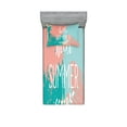 thumbnail image 1 of Ambesonne Saying Fitted Sheet & Pillow Sham Set, Hello Summer Lettering, Twinxl, Multicolor, 1 of 2
