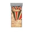 thumbnail image 1 of Ambesonne Saying Fitted Sheet & Pillow Sham Set, Italian Rome Lettering, Twin, Red Dark Green and White, 1 of 3