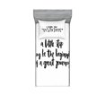 thumbnail image 1 of Ambesonne Saying Fitted Sheet & Pillow Sham Set, Little Step Journey, Twinxl, Black and White, 1 of 2