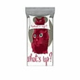thumbnail image 1 of Ambesonne Saying Fitted Sheet & Pillow Sham Set, Love Words Cat Kitten, Twin, Red Grey White, 1 of 2