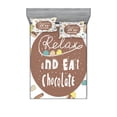 thumbnail image 1 of Ambesonne Saying Fitted Sheet & Pillow Sham Set, Relax and Eat Chocolate Text, Full, Multicolor, 1 of 2