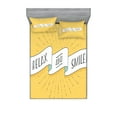 thumbnail image 1 of Ambesonne Saying Fitted Sheet & Pillow Sham Set, Relax and Smile, Queen, Mustard Black White, 1 of 2