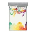 thumbnail image 1 of Ambesonne Saying Fitted Sheet & Pillow Sham Set, Spring Lettering, Full, Multicolor, 1 of 2