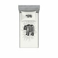 thumbnail image 1 of Ambesonne Saying Fitted Sheet & Pillow Sham Set, Woodland Bear Be Wild Phrase, Twin, Grey Pale Sage Green, 1 of 2