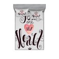 thumbnail image 1 of Ambesonne Saying Fitted Sheet & Pillow Sham Set, You are My Heart Phrase, Queen, Seal Brown Coconut, 1 of 2