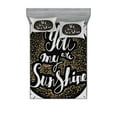 thumbnail image 1 of Ambesonne Saying Fitted Sheet & Pillow Sham Set, You are My Sunshine Font, Full, Brown Grey, 1 of 2