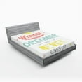 thumbnail image 1 of Ambesonne Saying Fitted Sheet, Positive Words, Full Size, Multicolor, 1 of 3