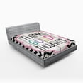 thumbnail image 1 of Ambesonne Saying Fitted Sheet, Think Thoughts Message, Full Size, Multicolor, 1 of 3