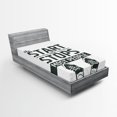thumbnail image 1 of Ambesonne Saying Fitted Sheet, Writing, Twin XL Size, Coconut Black, 1 of 2