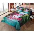 thumbnail image 1 of Ambesonne Saying Fitted & Top Sheet Set with Shams, Carpe Diem Message, Multicolor, 1 of 5