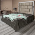 thumbnail image 1 of Ambesonne Saying Flat Sheet, Affection Love Sayings Heart, Queen Size, Seafoam Dark Taupe Coral, 1 of 1