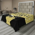 thumbnail image 1 of Ambesonne Saying Flat Sheet, Believe in Magic Lettering, Full Size, Yellow and Black, 1 of 1