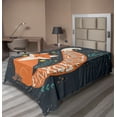 thumbnail image 1 of Ambesonne Saying Flat Sheet, Cartoon Fox Funny Animal, TwinXL Size, Multicolor, 1 of 1