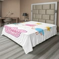 thumbnail image 1 of Ambesonne Saying Flat Sheet, Cartoon Sheep, Queen Size, Multicolor, 1 of 1