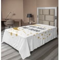thumbnail image 1 of Ambesonne Saying Flat Sheet, Cheerful Calligraphy, TwinXL Size, Sand Brown Black, 1 of 1