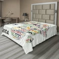 thumbnail image 1 of Ambesonne Saying Flat Sheet, Continent Colored, Queen Size, Multicolor, 1 of 1