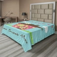 thumbnail image 1 of Ambesonne Saying Flat Sheet, Cozy Cottage, California King, Multicolor, 1 of 1