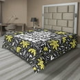 thumbnail image 1 of Ambesonne Saying Flat Sheet, Feminism Flora Lettering, Queen Size, Grey Yellow, 1 of 1