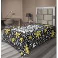 thumbnail image 1 of Ambesonne Saying Flat Sheet, Feminism Flora Lettering, TwinXL Size, Grey Yellow, 1 of 1