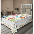 thumbnail image 1 of Ambesonne Saying Flat Sheet, Funny Live Your Life Wording, TwinXL Size, Multicolor, 1 of 1