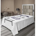 thumbnail image 1 of Ambesonne Saying Flat Sheet, Happy Weekend Theme Graphic, TwinXL Size, Purple Grey, 1 of 1