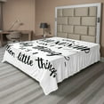 thumbnail image 1 of Ambesonne Saying Flat Sheet, Heart Warming Saying, California King, Black and White, 1 of 1