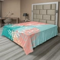 thumbnail image 1 of Ambesonne Saying Flat Sheet, Hello Summer Lettering, Queen Size, Multicolor, 1 of 1