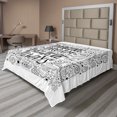 thumbnail image 1 of Ambesonne Saying Flat Sheet, Imagine Dream Believe Always, Queen Size, Charcoal Grey White, 1 of 1