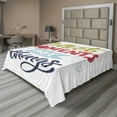 thumbnail image 1 of Ambesonne Saying Flat Sheet, Inspirational Saying on Life, Full Size, White Multicolor, 1 of 1