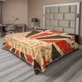 thumbnail image 1 of Ambesonne Saying Flat Sheet, Italian Rome Lettering, Full Size, Red Dark Green and White, 1 of 1