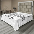 thumbnail image 1 of Ambesonne Saying Flat Sheet, Monochrome Layout Saying, Full Size, Charcoal Grey White, 1 of 1