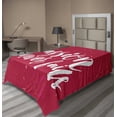 thumbnail image 1 of Ambesonne Saying Flat Sheet, Passion Never Fails Messy, TwinXL Size, Magenta and White, 1 of 1