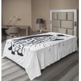 thumbnail image 1 of Ambesonne Saying Flat Sheet, Penguin Waving Flipper, TwinXL Size, Dark Blue Grey and White, 1 of 1