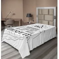 thumbnail image 1 of Ambesonne Saying Flat Sheet, Positive Life Message, TwinXL Size, Charcoal Grey White, 1 of 1