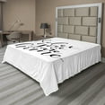 thumbnail image 1 of Ambesonne Saying Flat Sheet, Relax You Are Home Phrase, Queen Size, Black and White, 1 of 1
