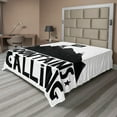 thumbnail image 1 of Ambesonne Saying Flat Sheet, Scandinavian Style Elements, California King, Black and White, 1 of 1