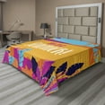 thumbnail image 1 of Ambesonne Saying Flat Sheet, Tropical Beach Hello Summer, King Size, Multicolor, 1 of 1