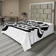 thumbnail image 1 of Ambesonne Saying Flat Sheet, Vintage Hipster, California King, Charcoal Grey White, 1 of 1