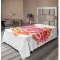 thumbnail image 1 of Ambesonne Saying Flat Sheet, Watercolor Splash, Twin Size, Red Fuchsia, 1 of 1