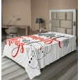 thumbnail image 1 of Ambesonne Saying Flat Sheet, Winter Thematic Lettering, Twin Size, Vermillion Grey, 1 of 1