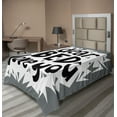 thumbnail image 1 of Ambesonne Saying Flat Sheet, World Sleep Day Concept, Twin Size, Taupe Grey Black, 1 of 1
