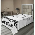 thumbnail image 1 of Ambesonne Saying Flat Sheet, You are All My Stars Message, TwinXL Size, Black White, 1 of 1