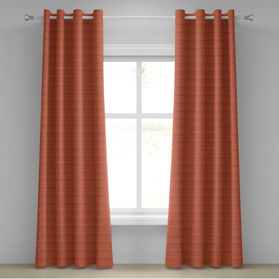 Ambesonne Saying Grommet Curtain, Letterings, 50" x 84", Dark Brown Dark Coral