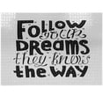 thumbnail image 1 of Ambesonne Saying Jigsaw Puzzle Durable Cardboard, Follow Your Dreams They Know, 1000 pcs, Charcoal Grey and White, 1 of 1