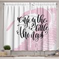 thumbnail image 1 of Ambesonne Saying Kitchen Curtains, Message with Paint Smear, 55"x39", Pale Pink White, 1 of 3