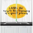 thumbnail image 1 of Ambesonne Saying Kitchen Curtains, Positive Saying Design, 55"x39", Charcoal Grey Yellow, 1 of 2