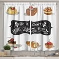 thumbnail image 1 of Ambesonne Saying Kitchen Curtains, Various Dessert Doodle, 55"x39", Multicolor, 1 of 2